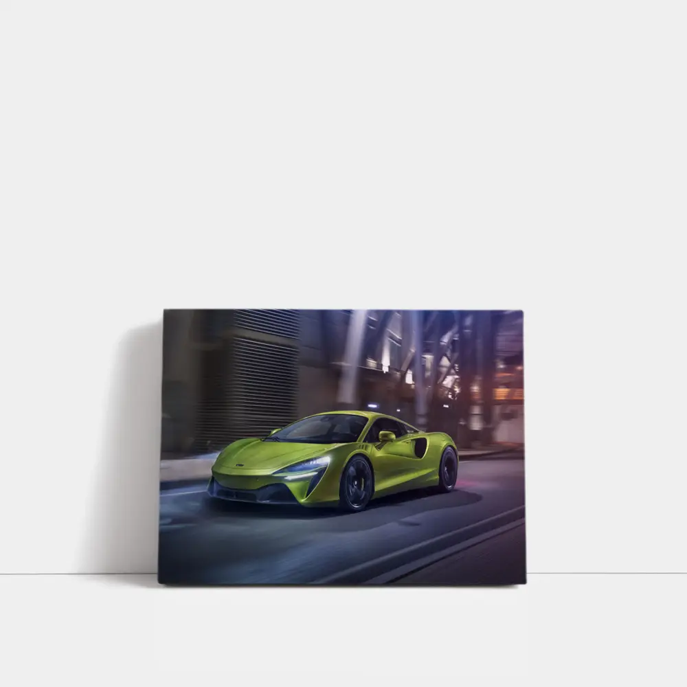 McLaren Artura Green Supercar City Night – Wall Art
