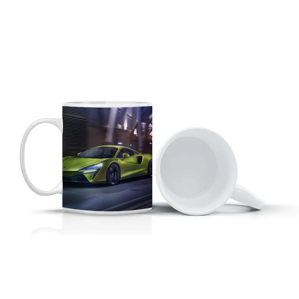 McLaren Artura Green Supercar City Night – Mugs
