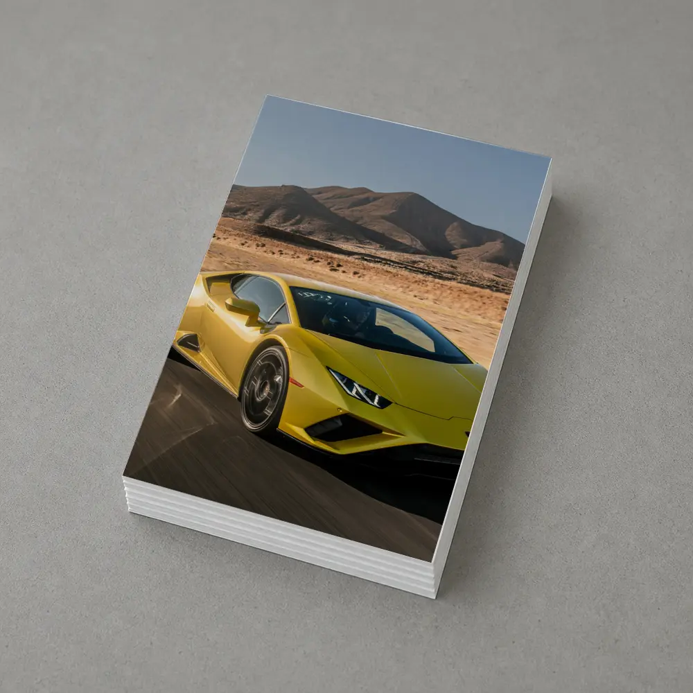Lamborghini Huracan Yellow Desert Road Drive – Postcards