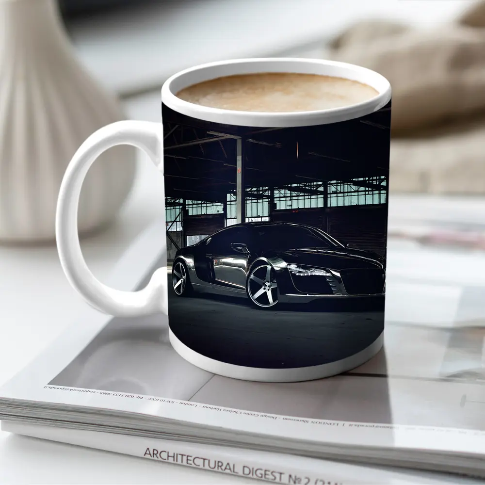 Audi R8 Black Supercar Dark Warehouse – Mugs
