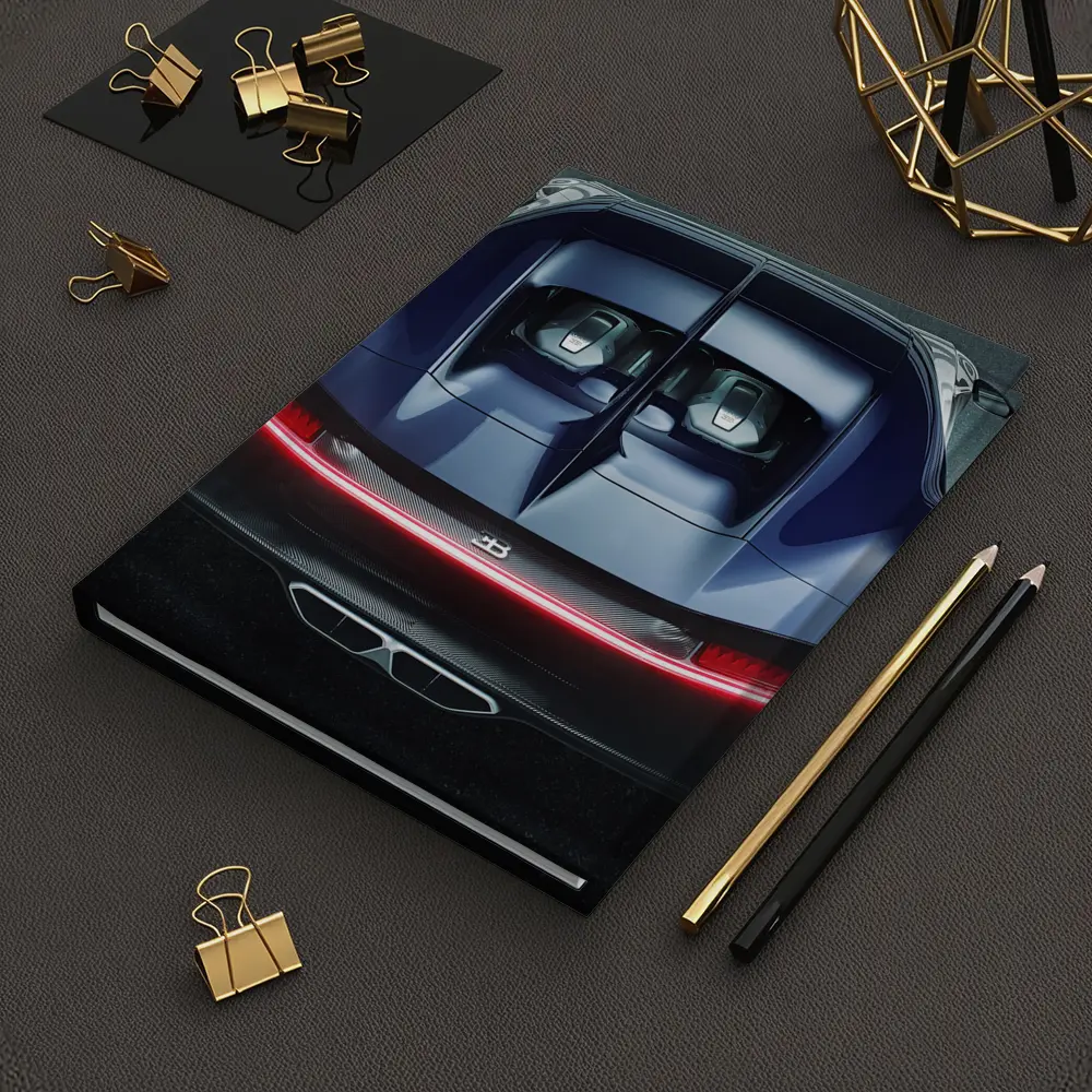 Bugatti Chiron Rear View Dark Asphalt – Notebooks