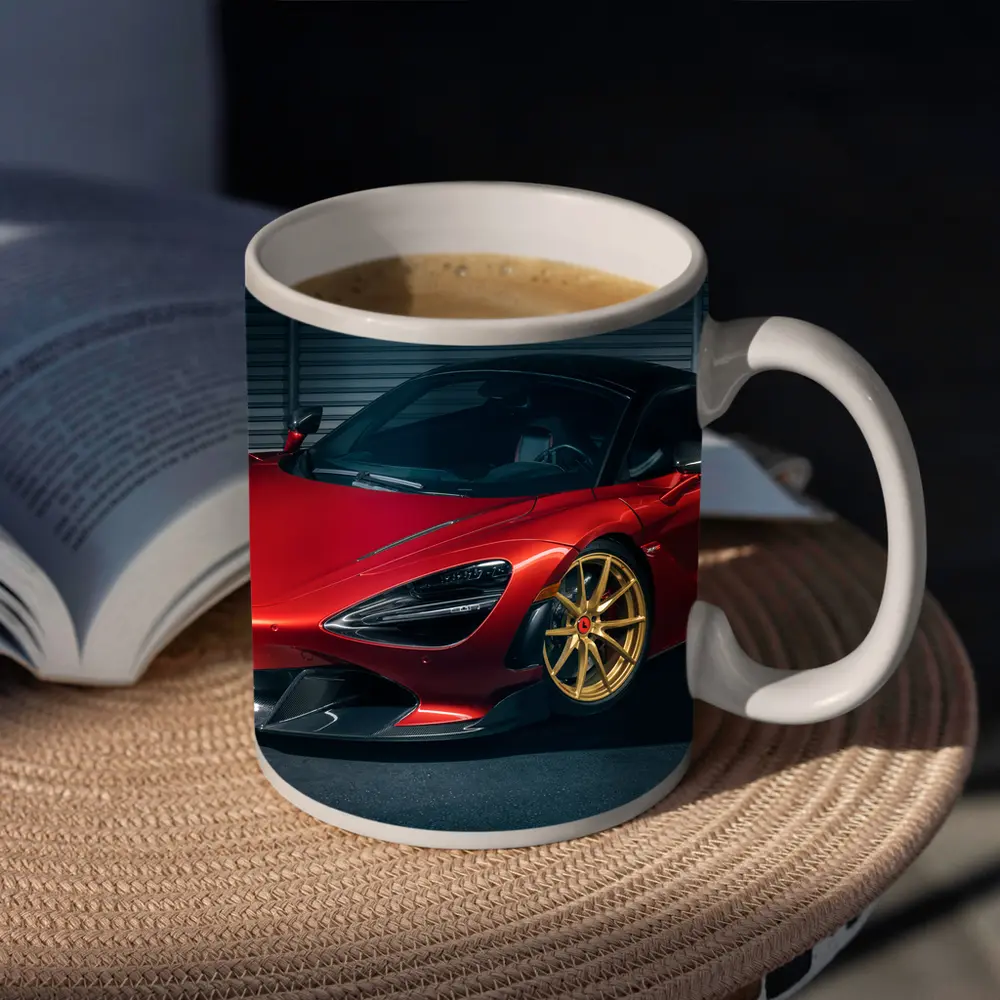 McLaren 720S Red Gold Wheels Garage – Mugs