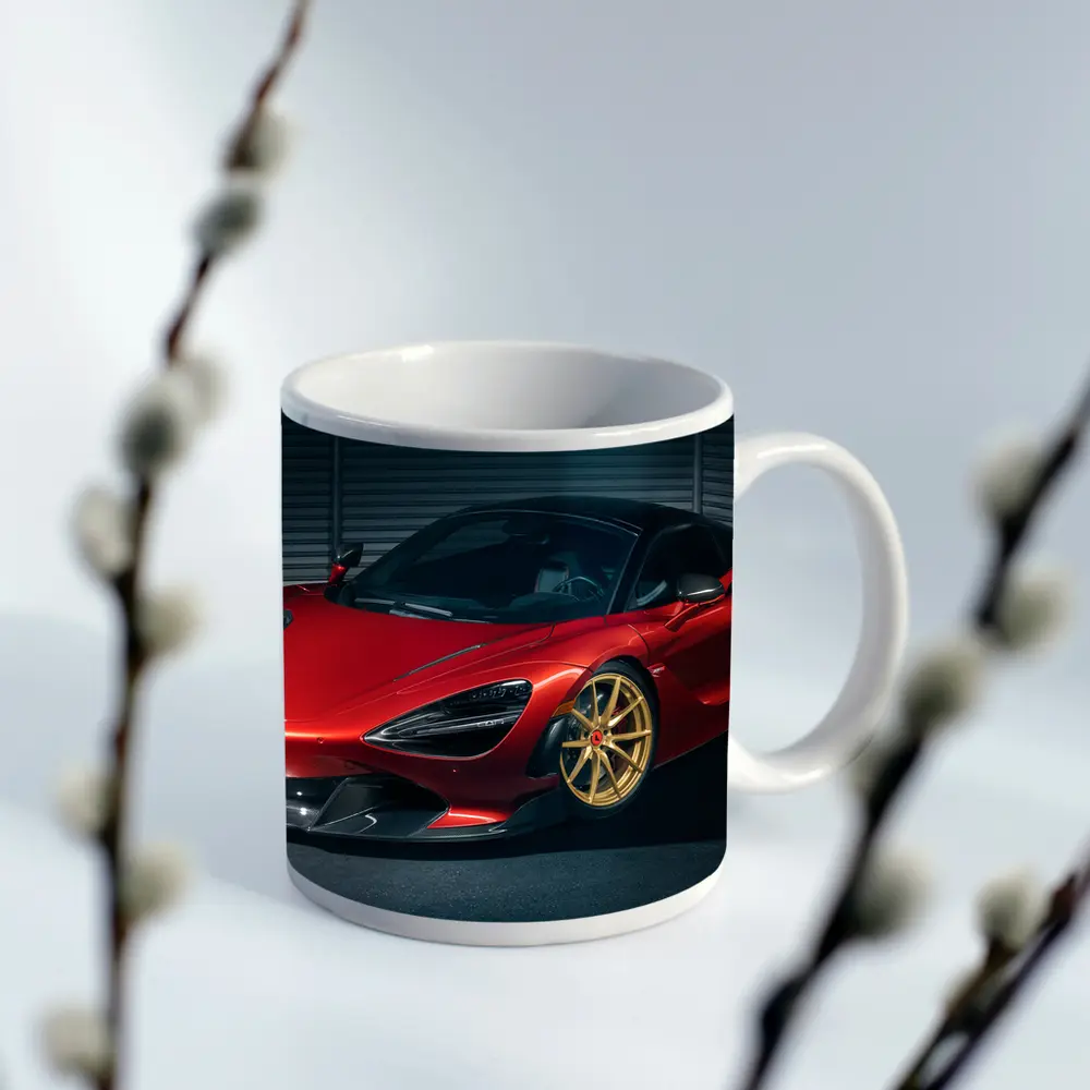 McLaren 720S Red Gold Wheels Garage – Mugs