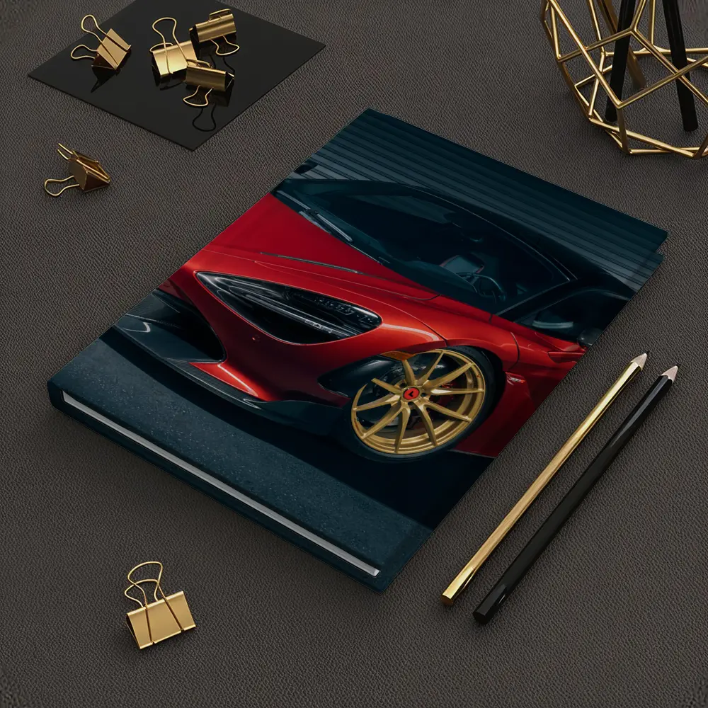 McLaren 720S Red Gold Wheels Garage – Notebooks