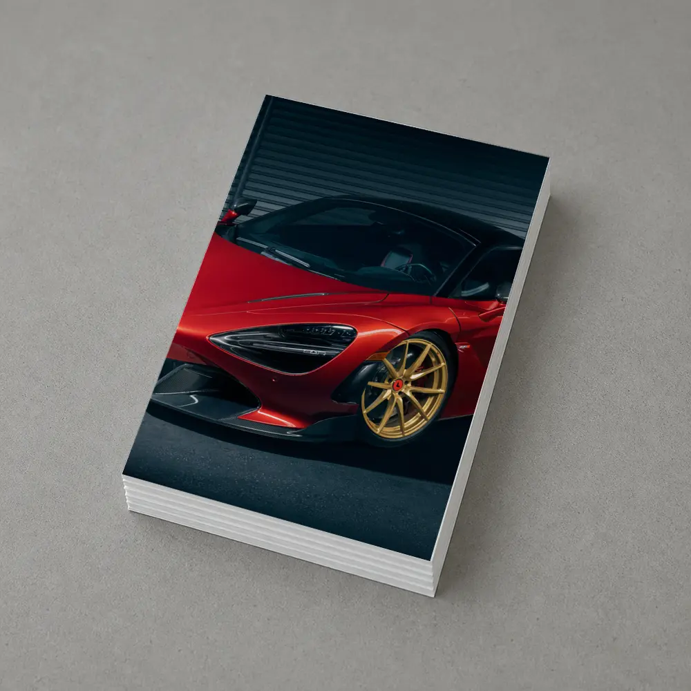 McLaren 720S Red Gold Wheels Garage – Postcards