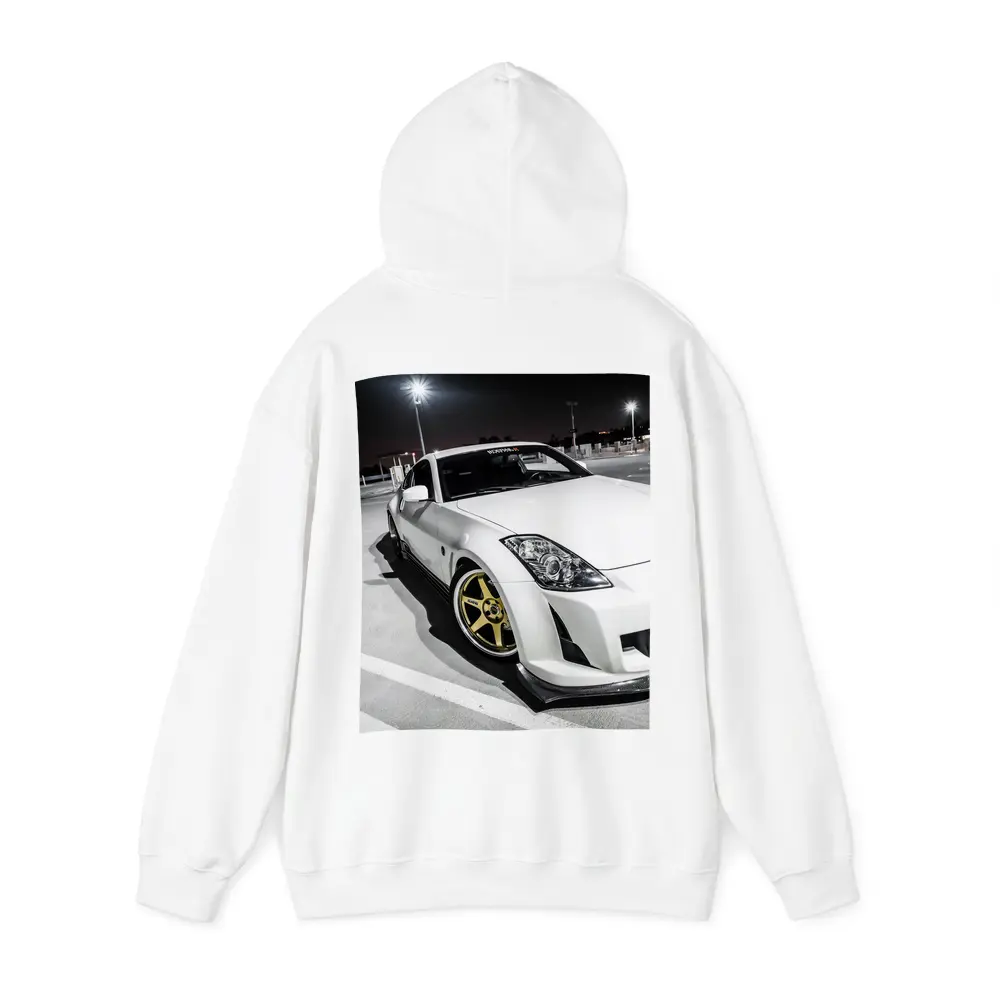 Nissan 350Z White Modified Night Parking Lot – Hoodies