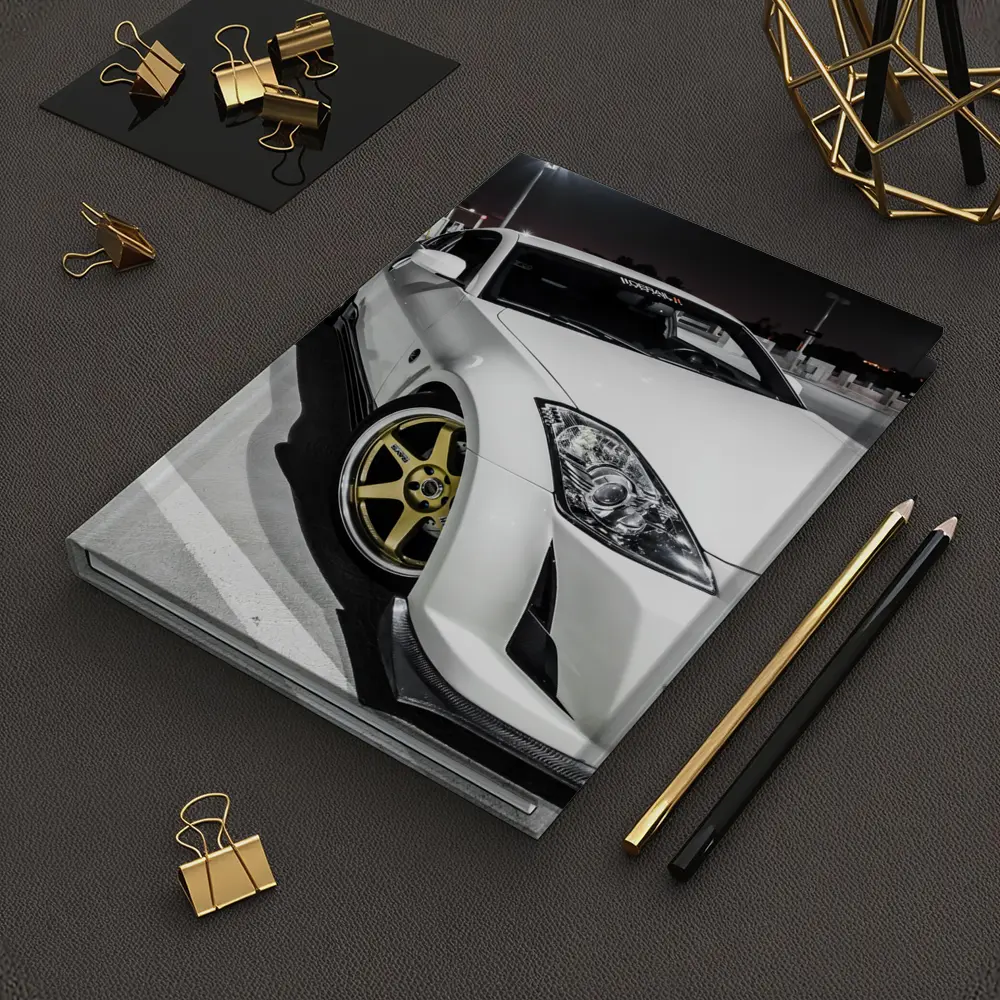Nissan 350Z White Modified Night Parking Lot – Notebooks