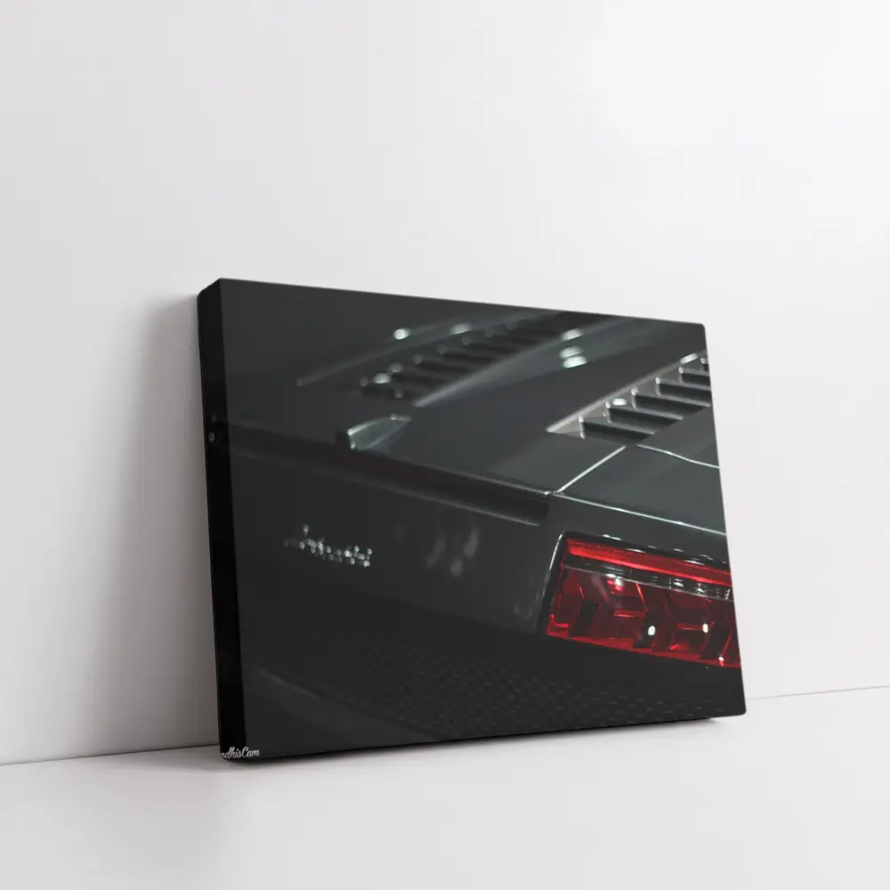 Lamborghini Aventador Dark Rear Detail Shot – Wall Art