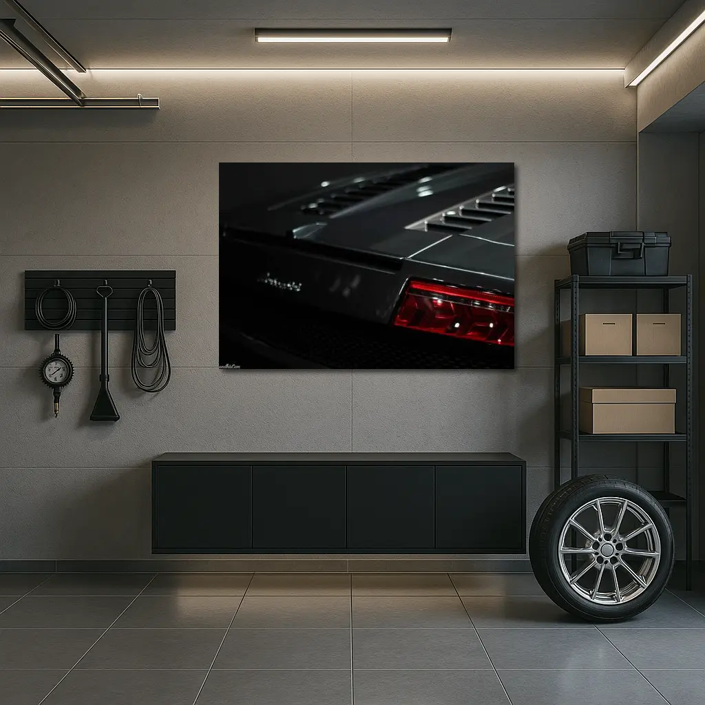 Lamborghini Aventador Dark Rear Detail Shot – Wall Art