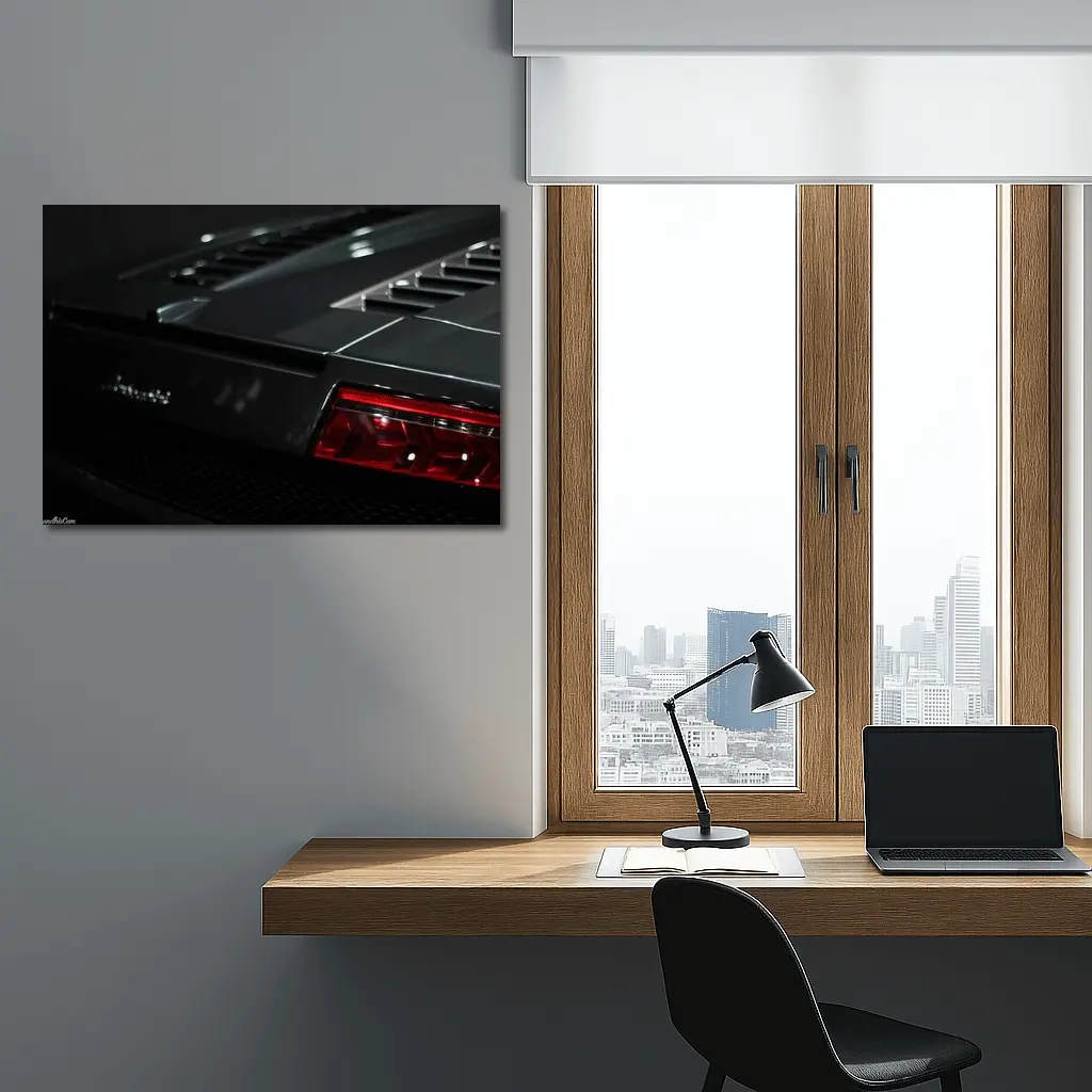 Lamborghini Aventador Dark Rear Detail Shot – Wall Art