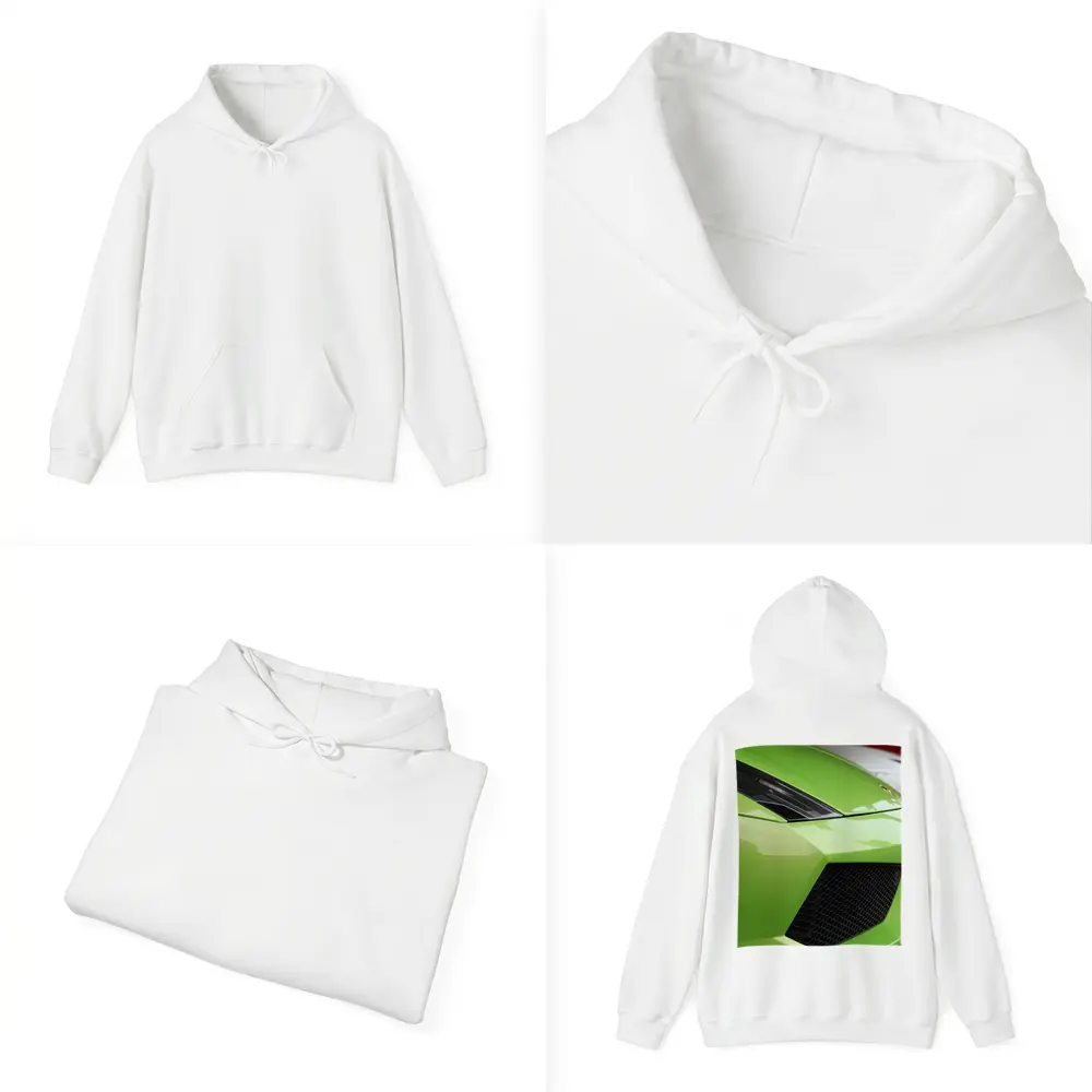 Lamborghini Gallardo Green Front Close Up – Hoodies