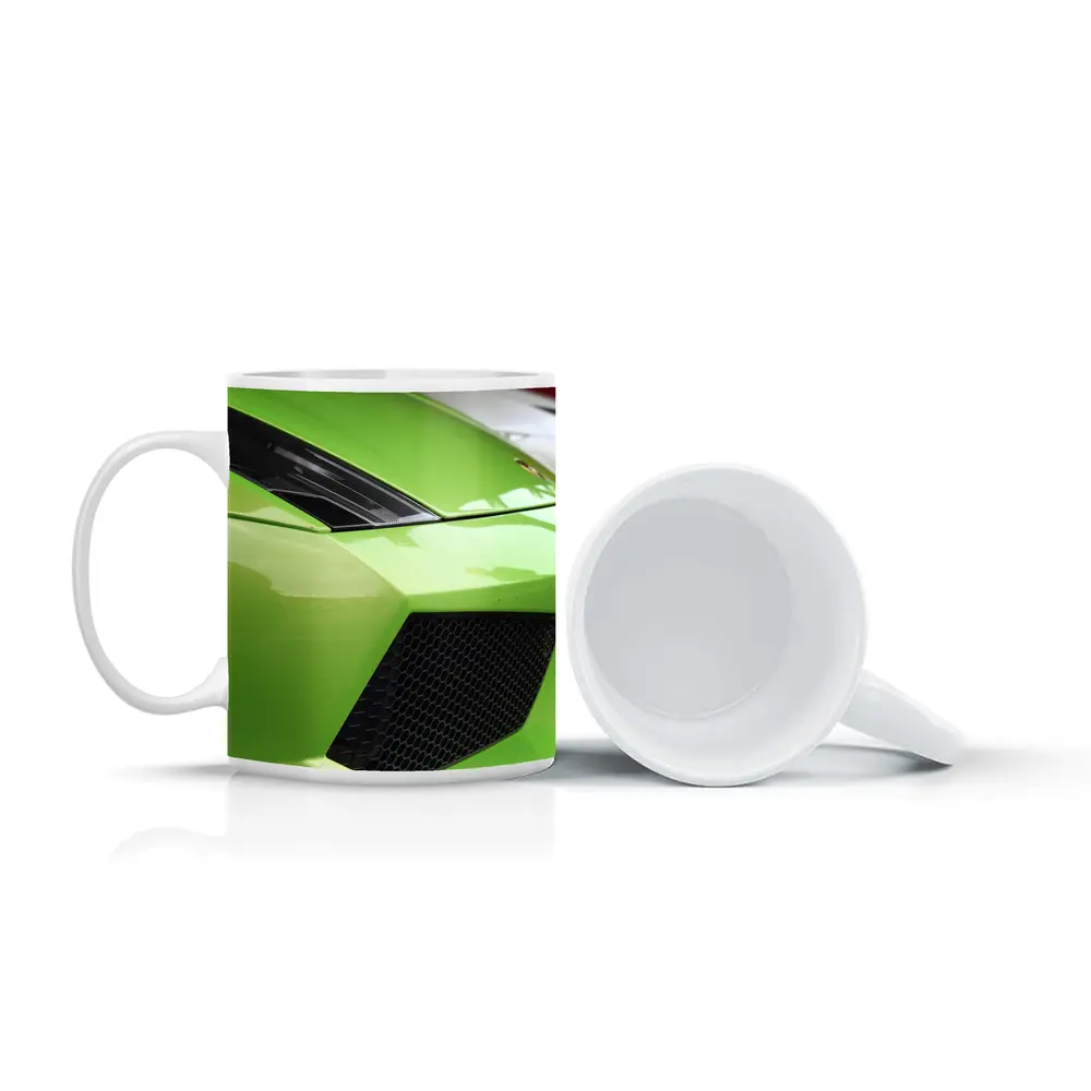 Lamborghini Gallardo Green Front Close Up – Mugs