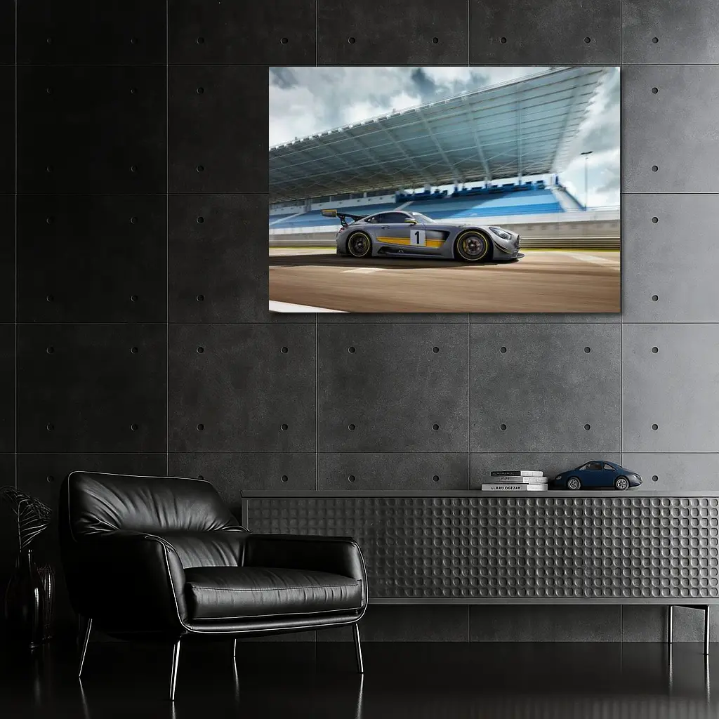Mercedes AMG GT3 Racing on Track – Wall Art