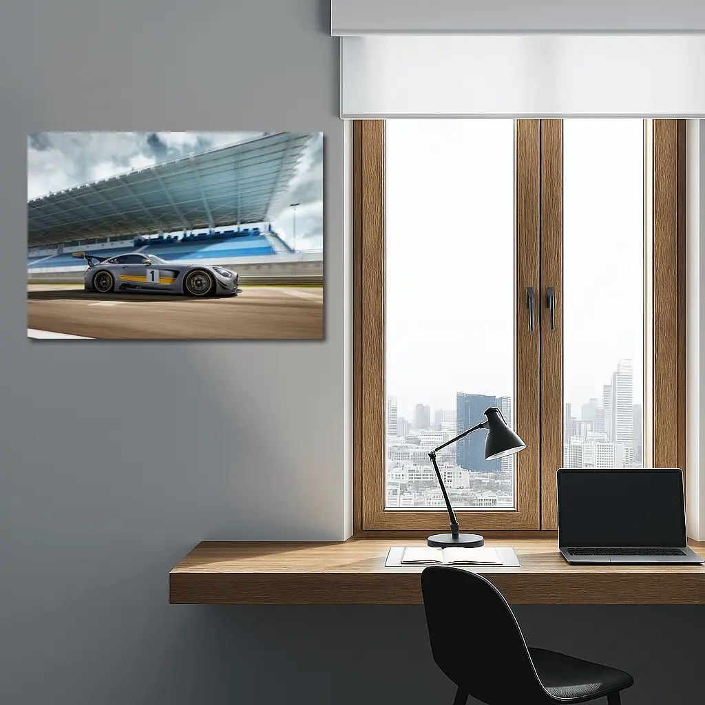 Mercedes AMG GT3 Racing on Track – Wall Art