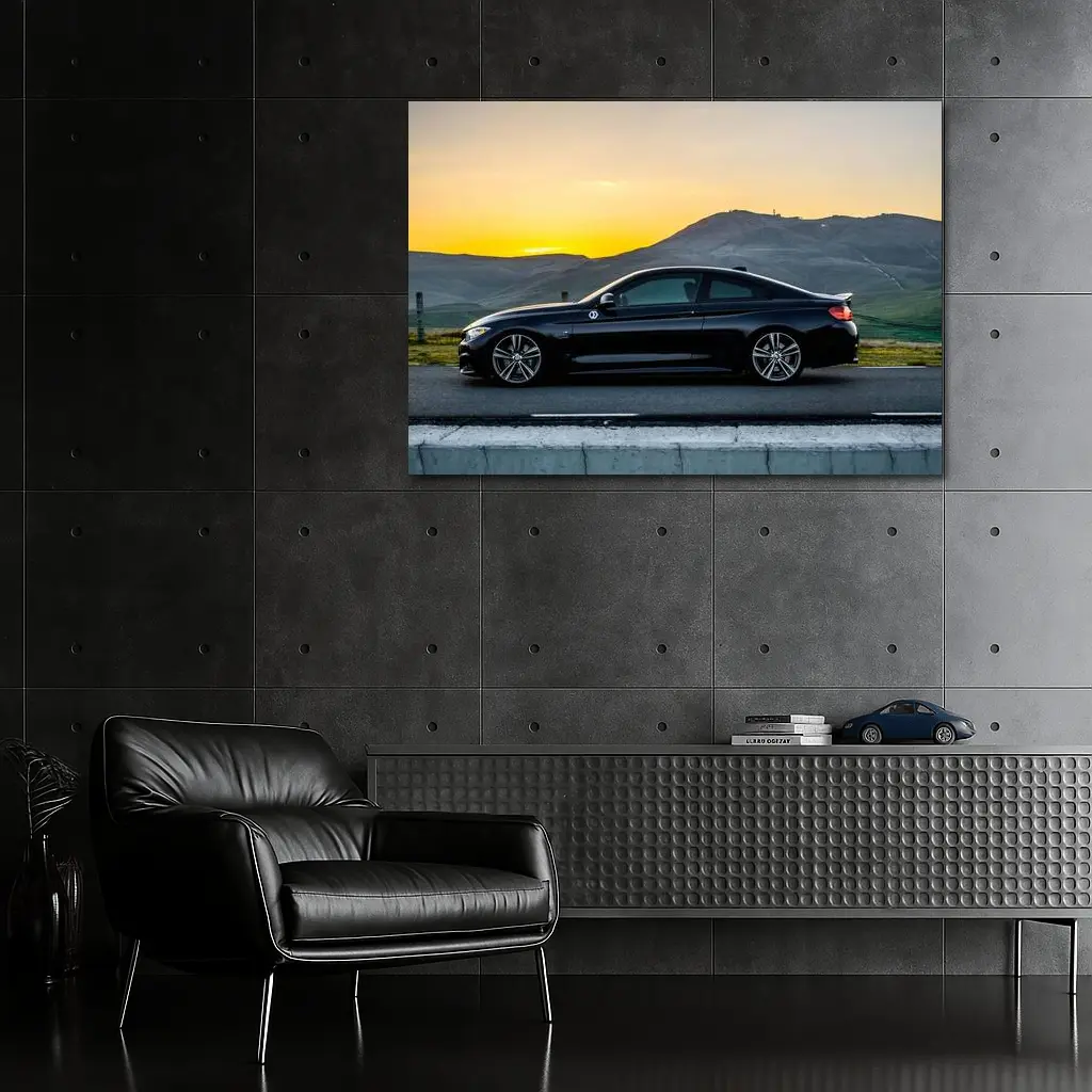 BMW 4 Series Black Coupe Sunset Hills – Wall Art