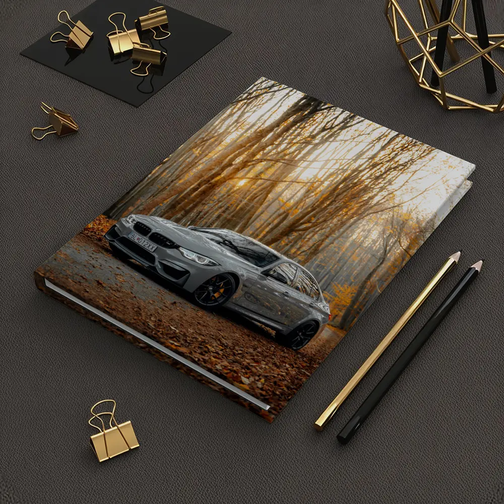 BMW M3 Gray Sedan Autumn Forest – Notebooks