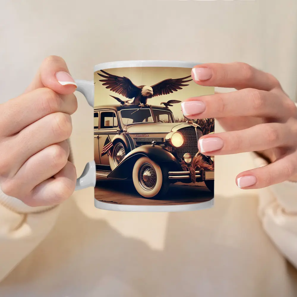 Chrysler Classic Car Bald Eagle American – Mugs