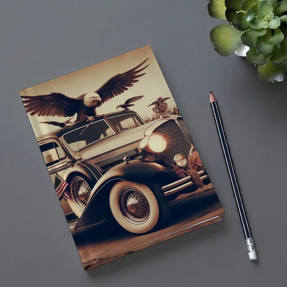 Chrysler Classic Car Bald Eagle American – Notebooks
