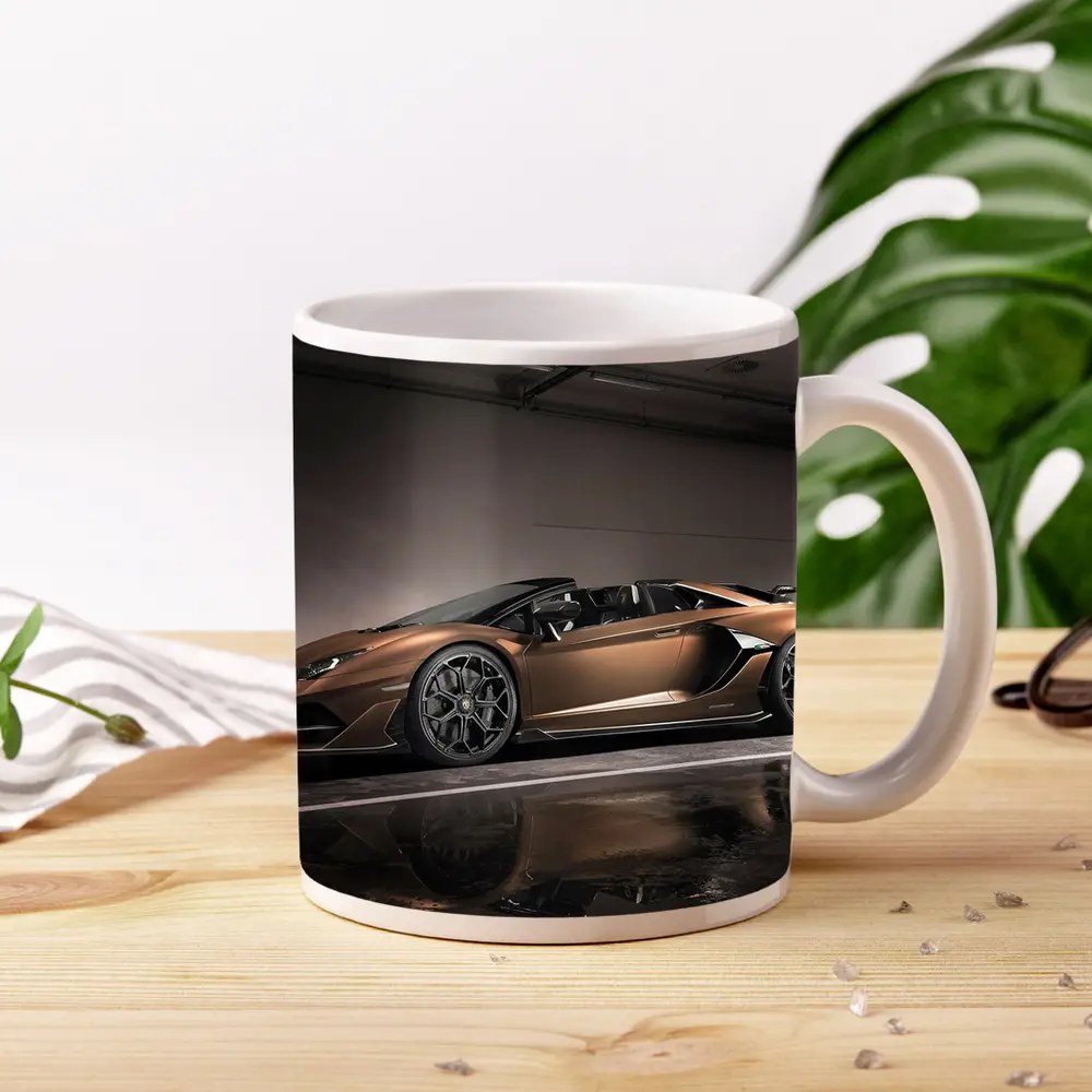 Lamborghini Aventador Bronze Garage Side Profile – Mugs