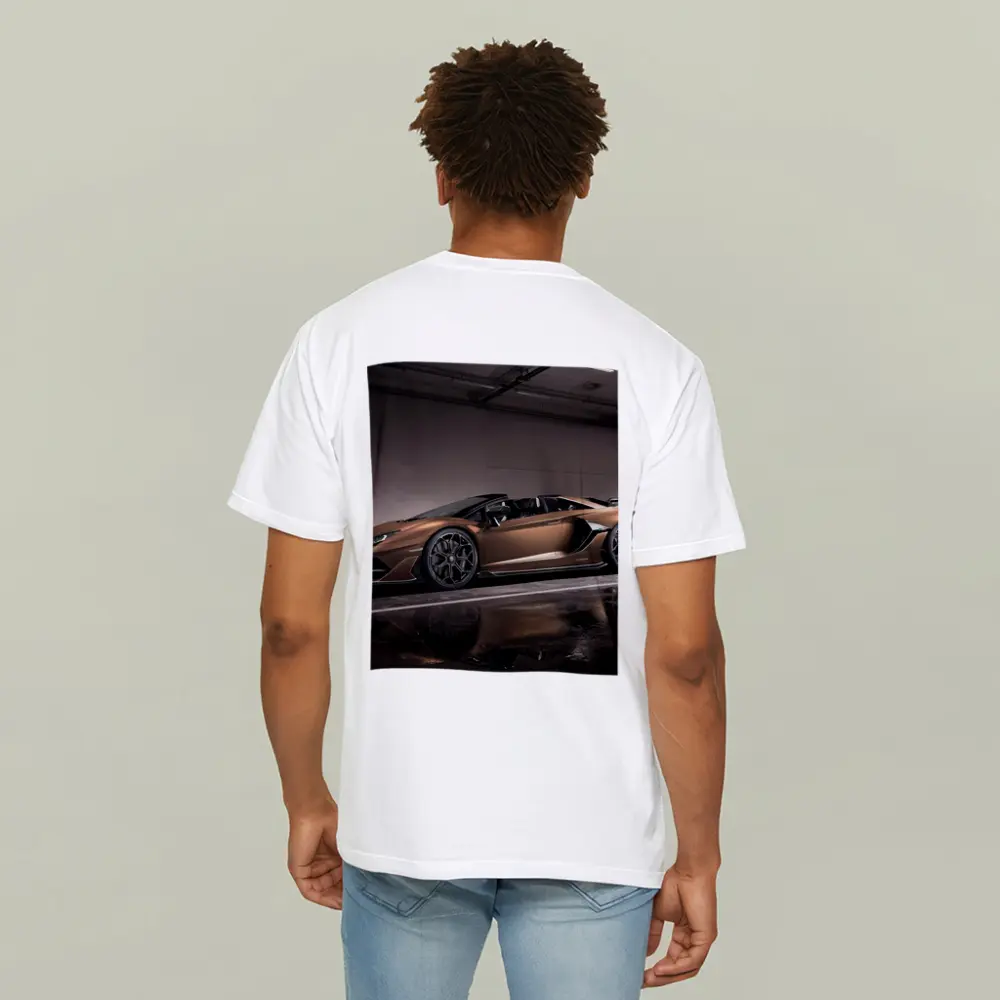 Lamborghini Aventador Bronze Garage Side Profile – T-Shirts