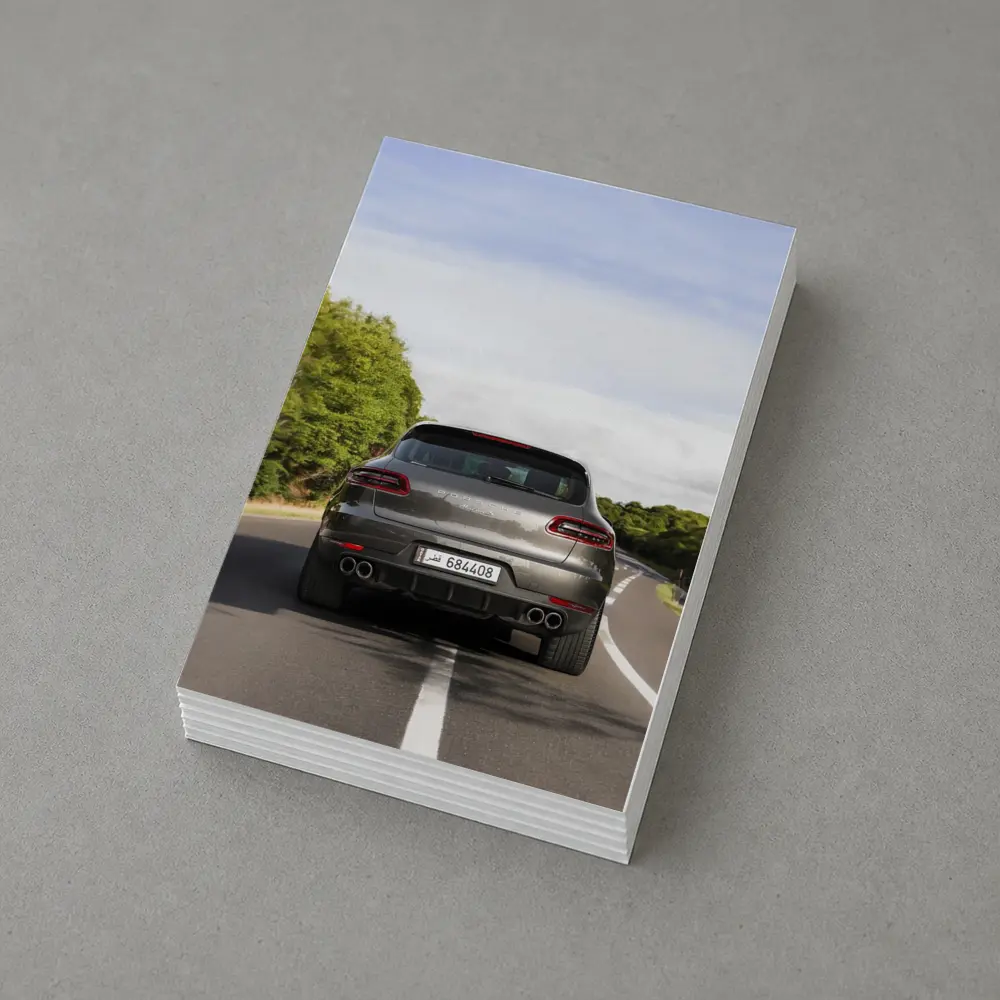 Porsche Macan S Driving Open Road – Postcards