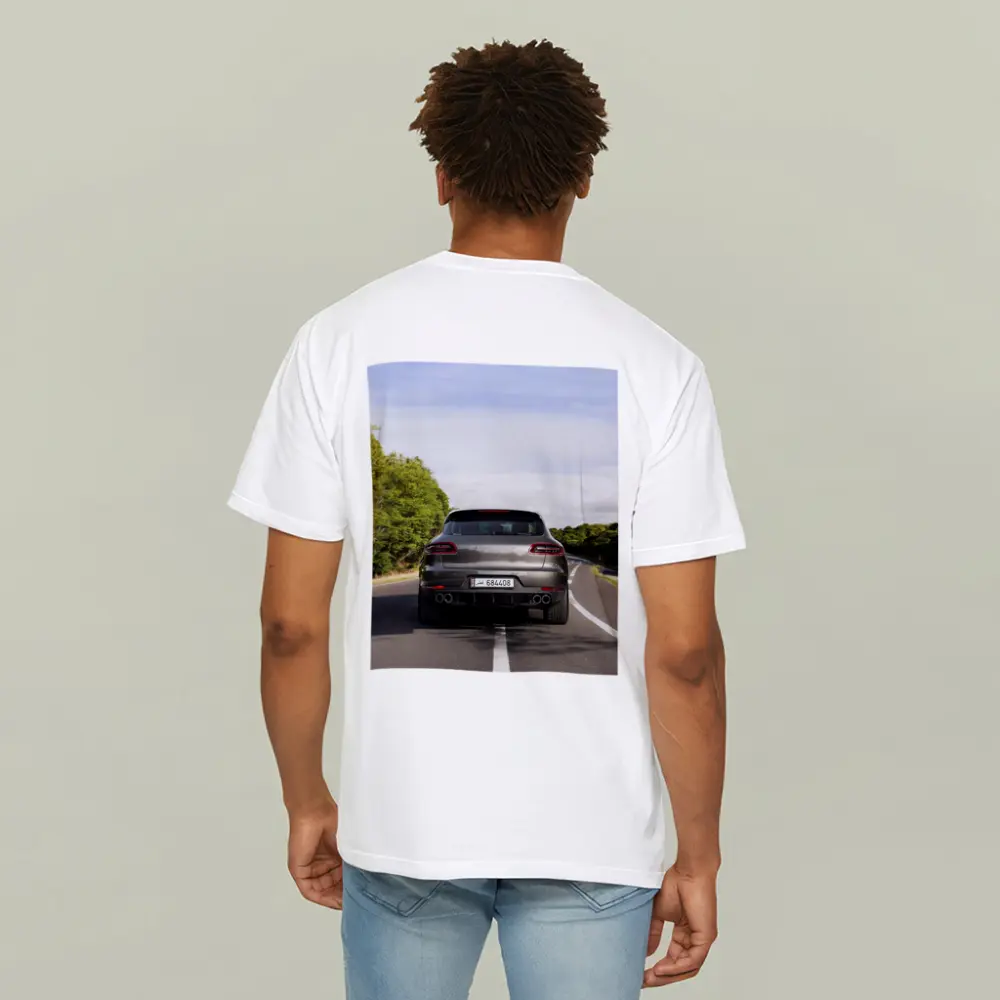 Porsche Macan S Driving Open Road – T-Shirts