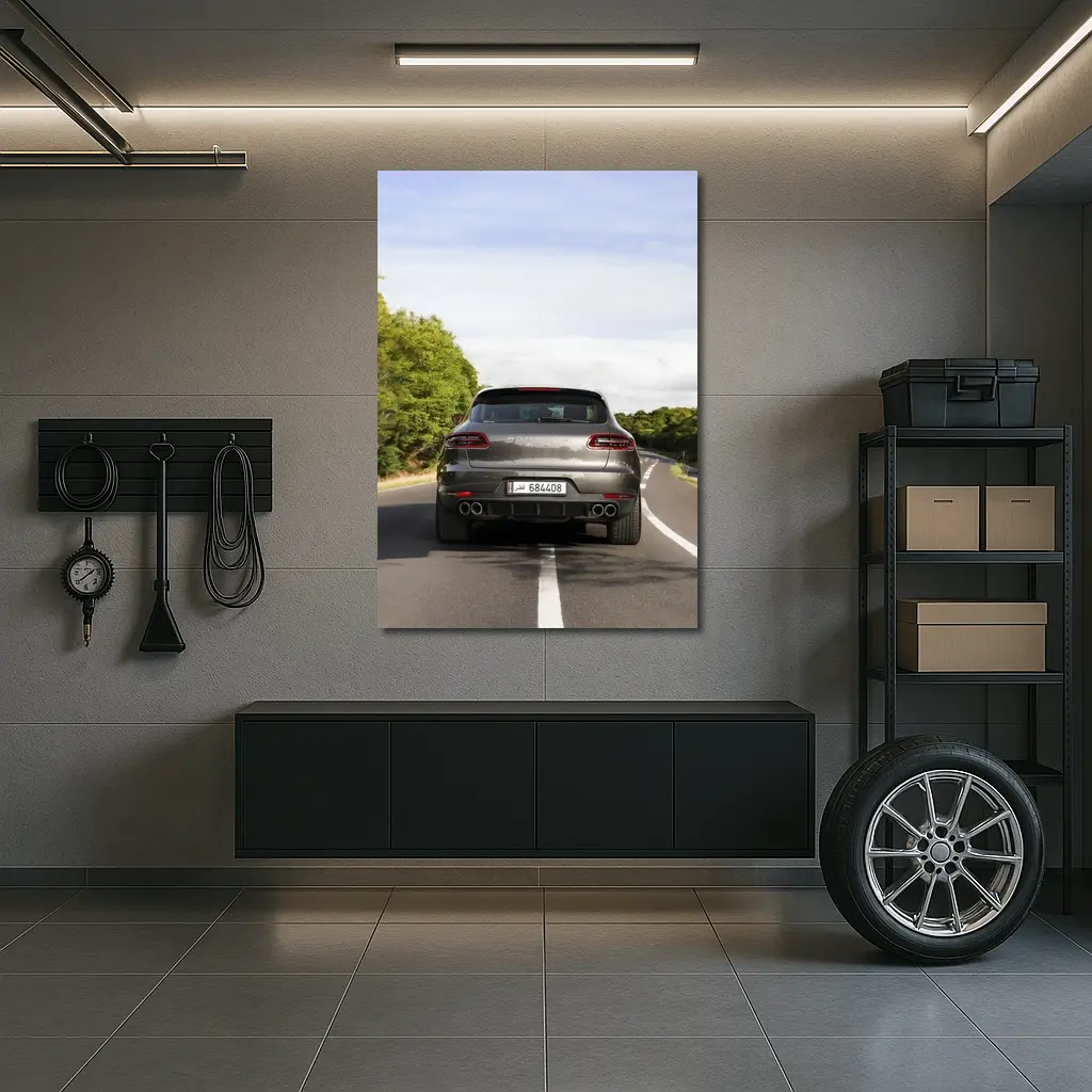 Porsche Macan S Driving Open Road – Wall Art