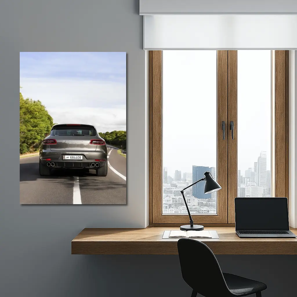 Porsche Macan S Driving Open Road – Wall Art