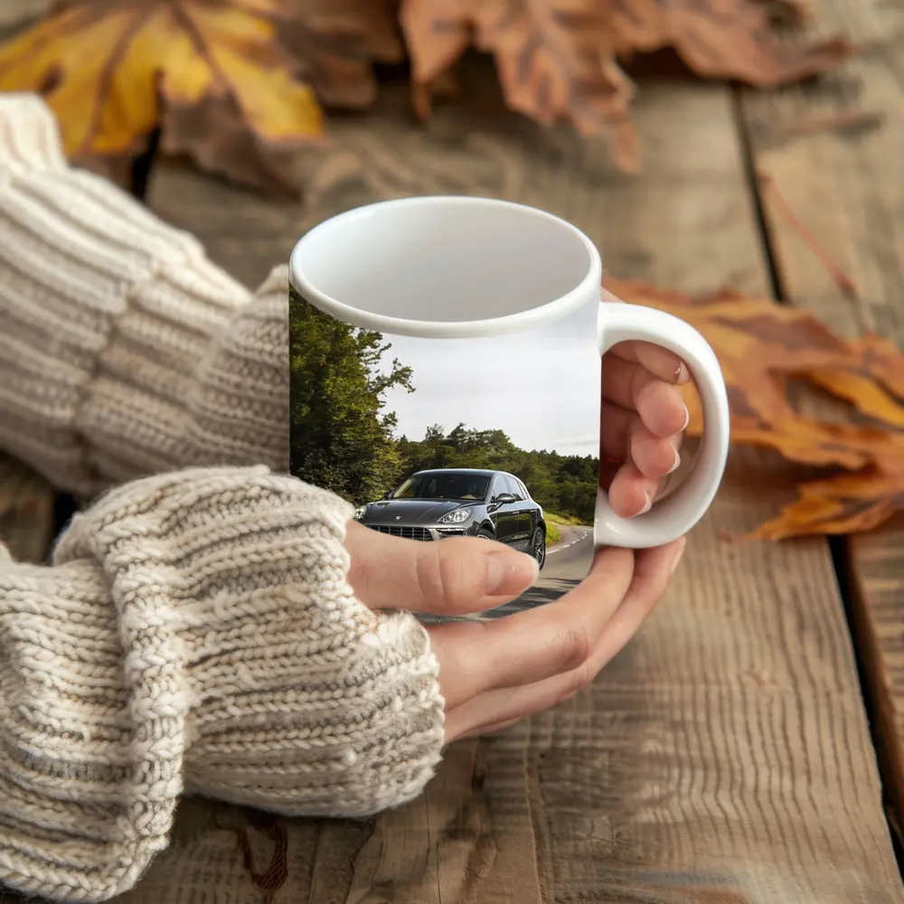 Porsche Macan S On Country Road – Mugs
