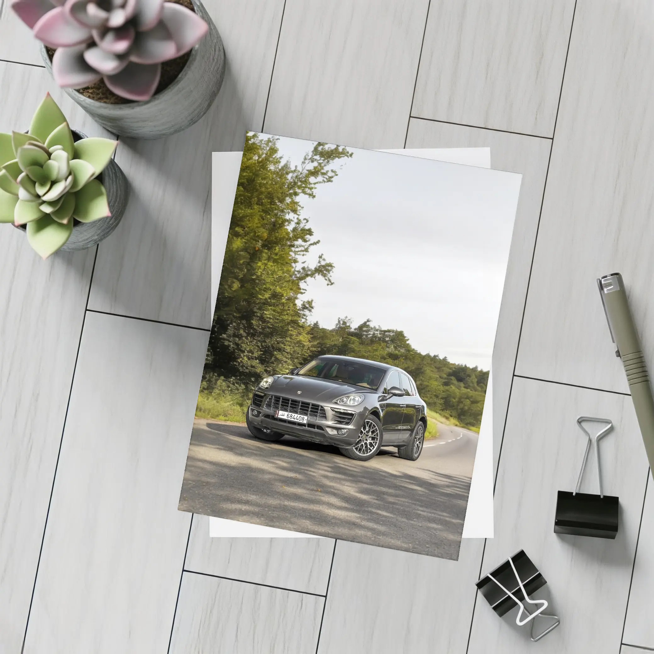 Porsche Macan S On Country Road – Postcards