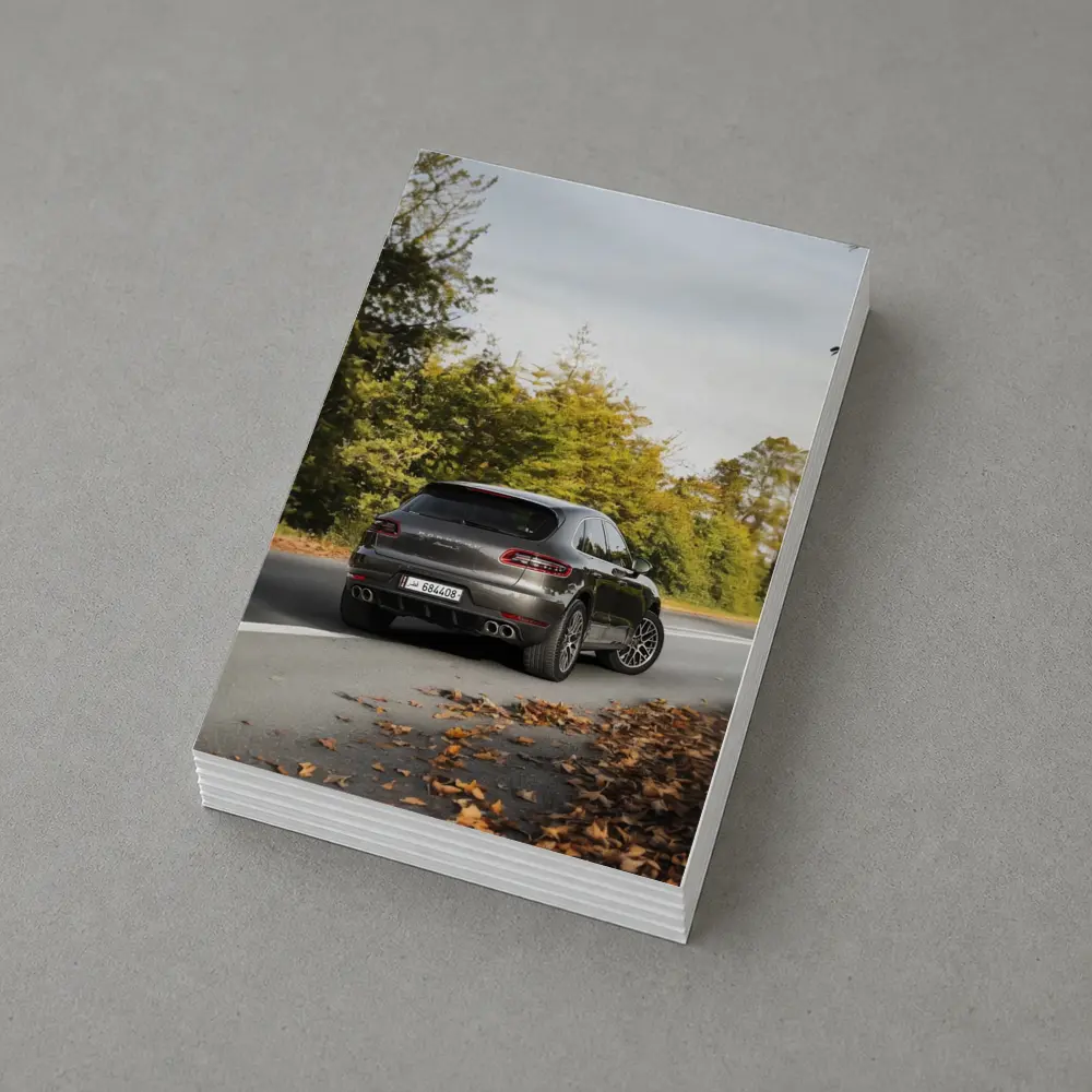 Porsche Macan S on Autumn Road – Postcards