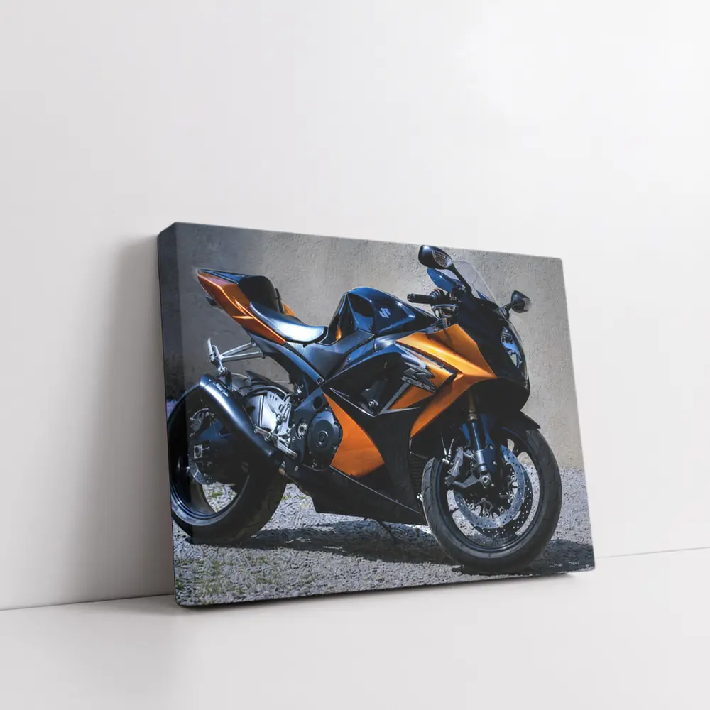 Suzuki GSX-R Superbike Orange Black Street – Wall Art