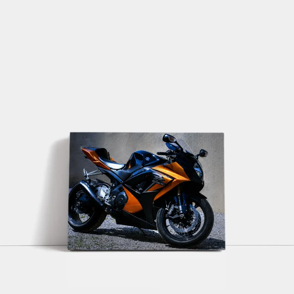 Suzuki GSX-R Superbike Orange Black Street – Wall Art