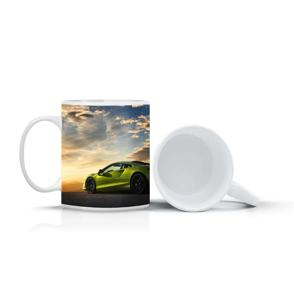 McLaren Artura Lime Green Sunset Sky – Mugs