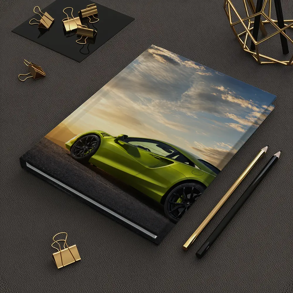 McLaren Artura Lime Green Sunset Sky – Notebooks