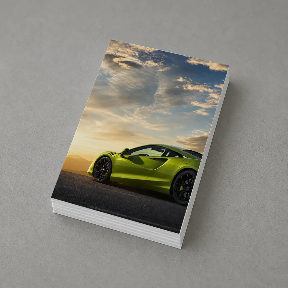 McLaren Artura Lime Green Sunset Sky – Postcards