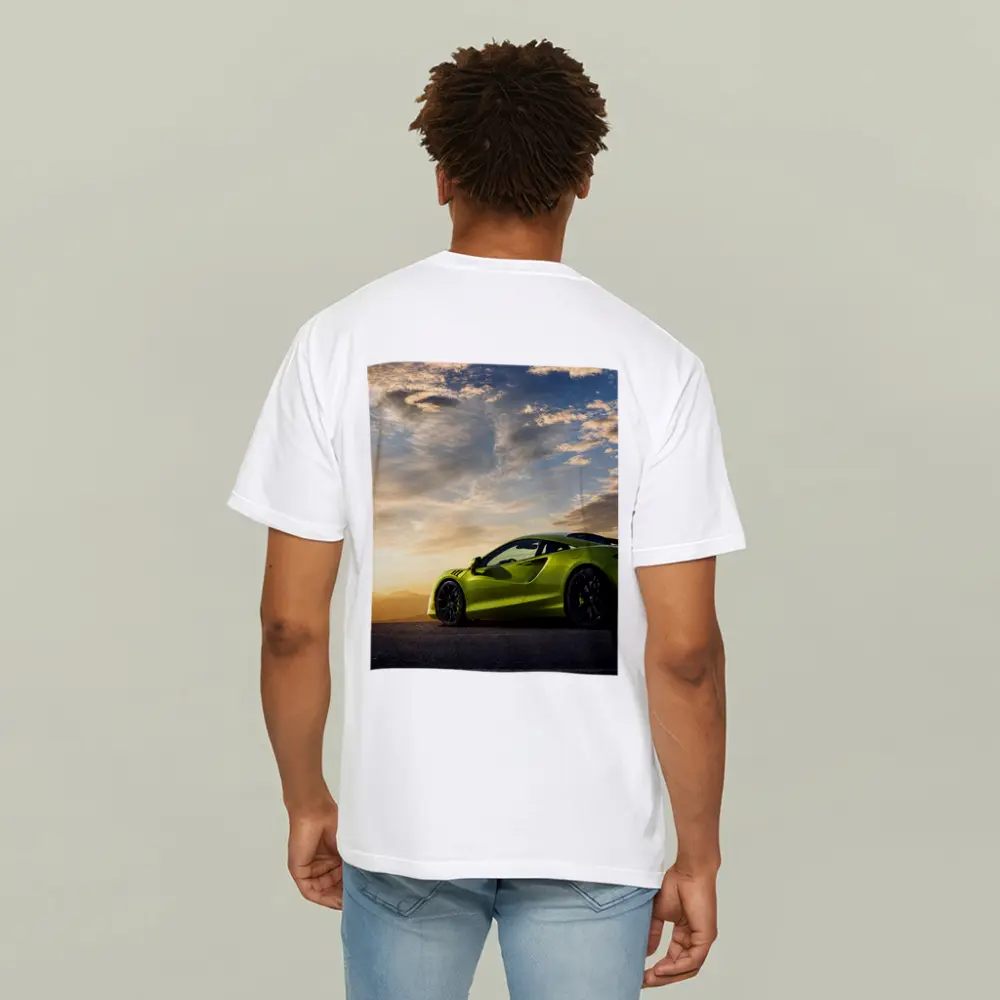 McLaren Artura Lime Green Sunset Sky – T-Shirts