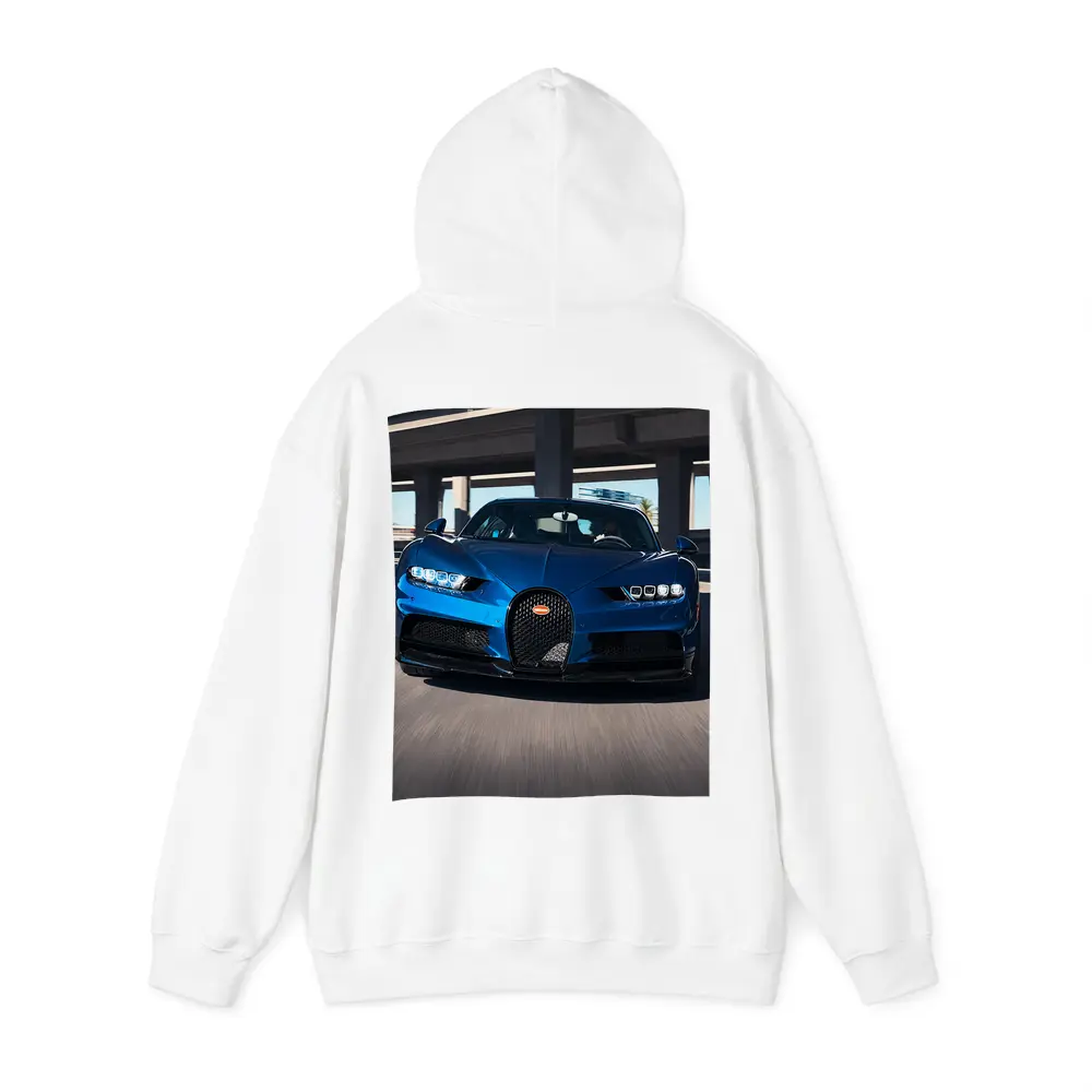 Bugatti Chiron Blue Hypercar Urban Highway – Hoodies