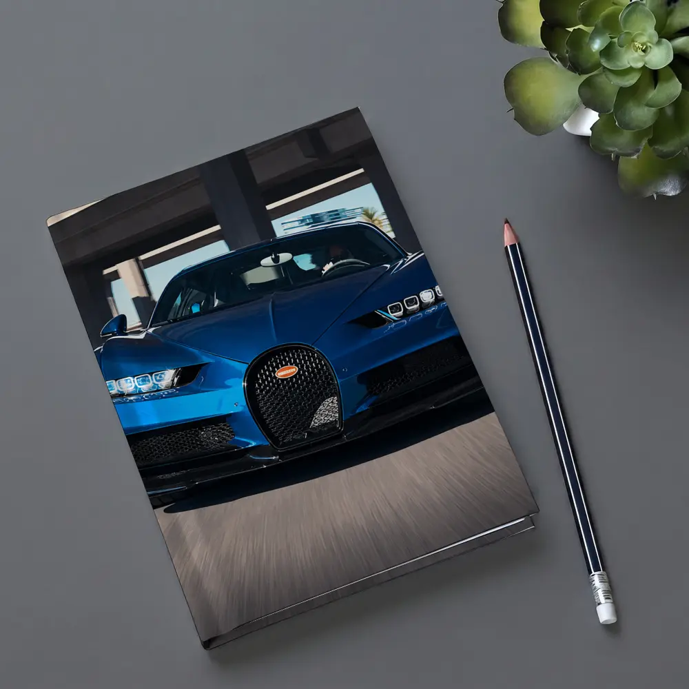 Bugatti Chiron Blue Hypercar Urban Highway – Notebooks
