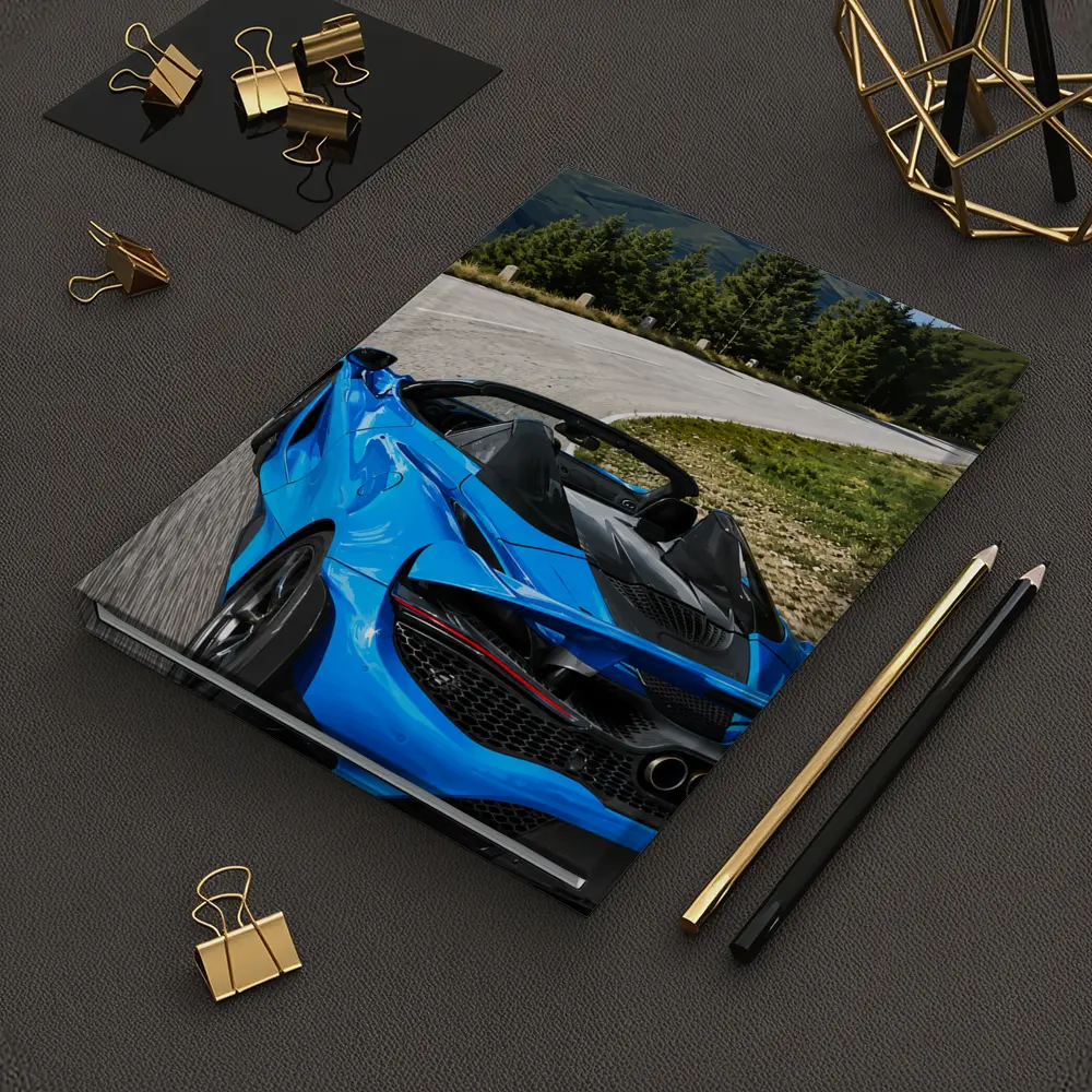 McLaren 765LT Spider Blue Mountain Road – Notebooks