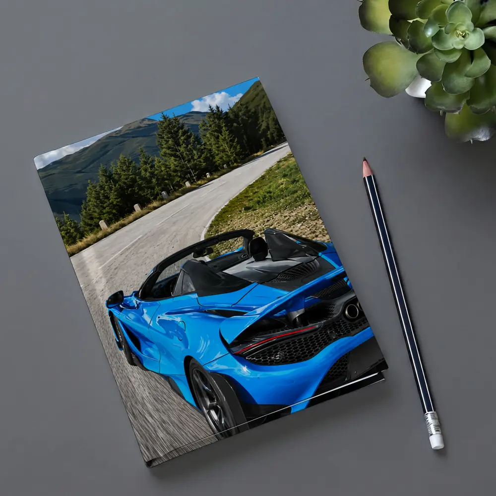 McLaren 765LT Spider Blue Mountain Road – Notebooks
