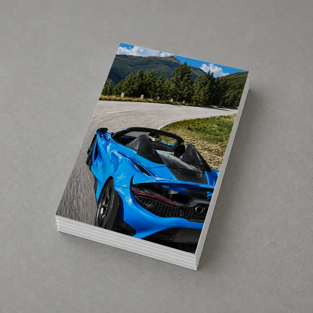 McLaren 765LT Spider Blue Mountain Road – Postcards