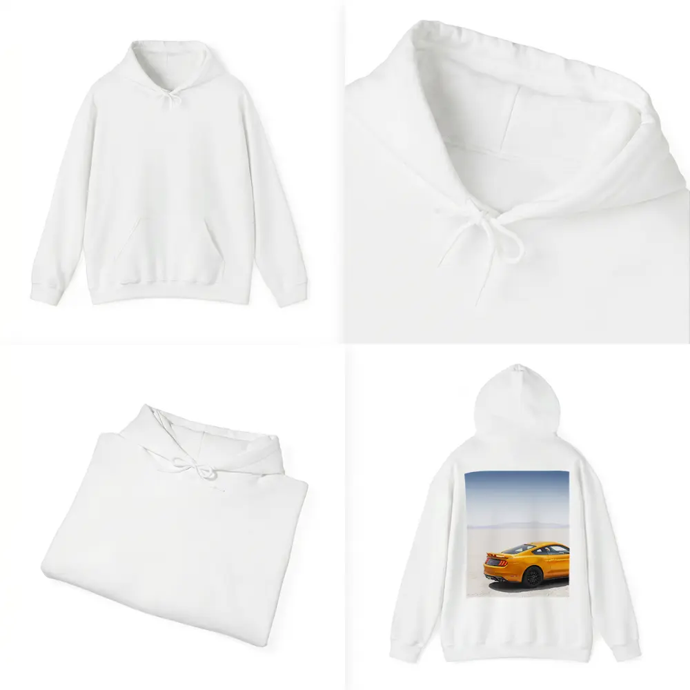 Ford Mustang GT Orange Salt Flats Desert – Hoodies