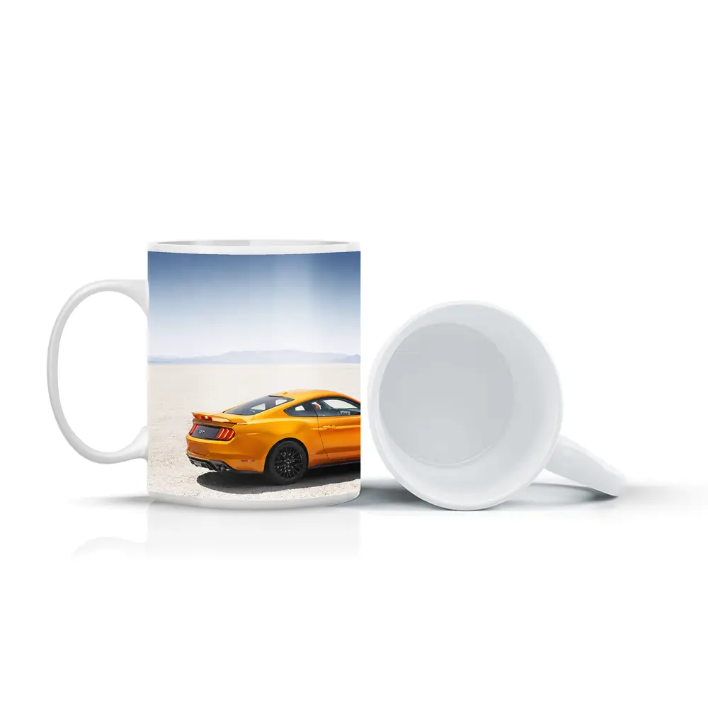 Ford Mustang GT Orange Salt Flats Desert – Mugs