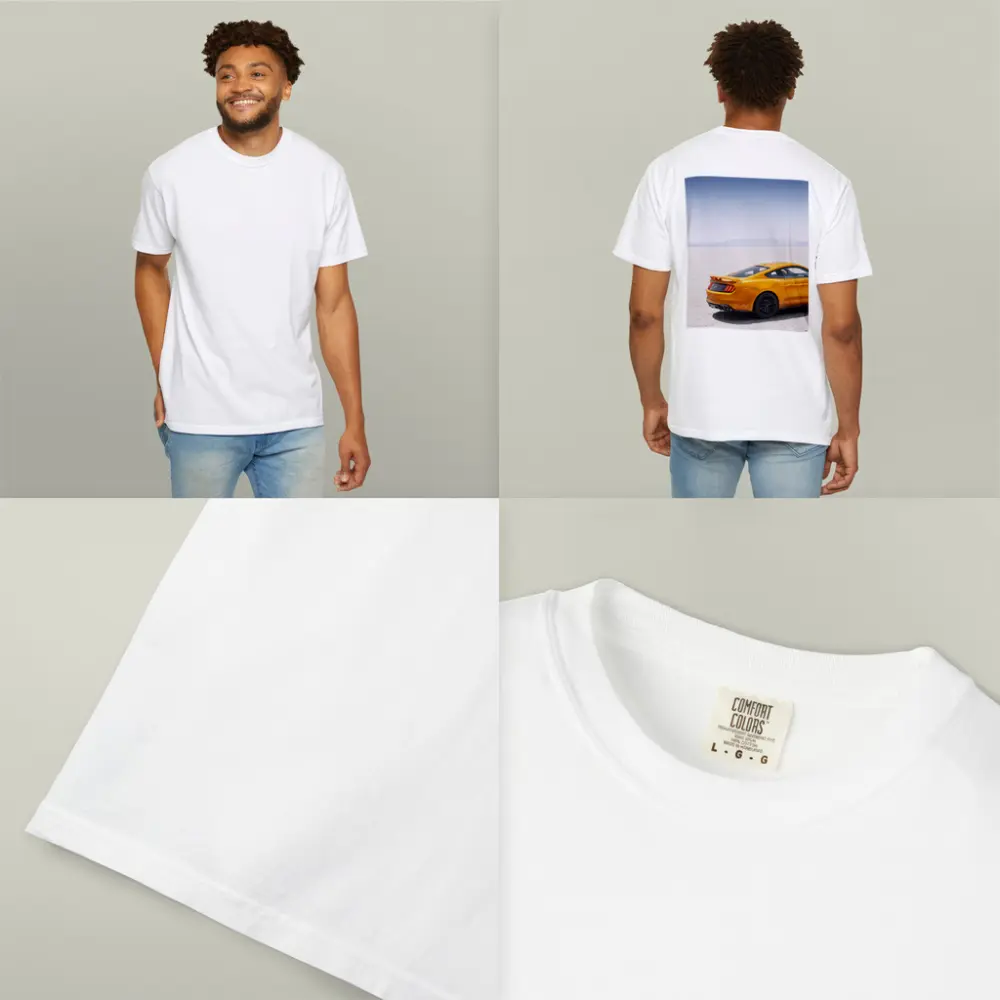 Ford Mustang GT Orange Salt Flats Desert – T-Shirts