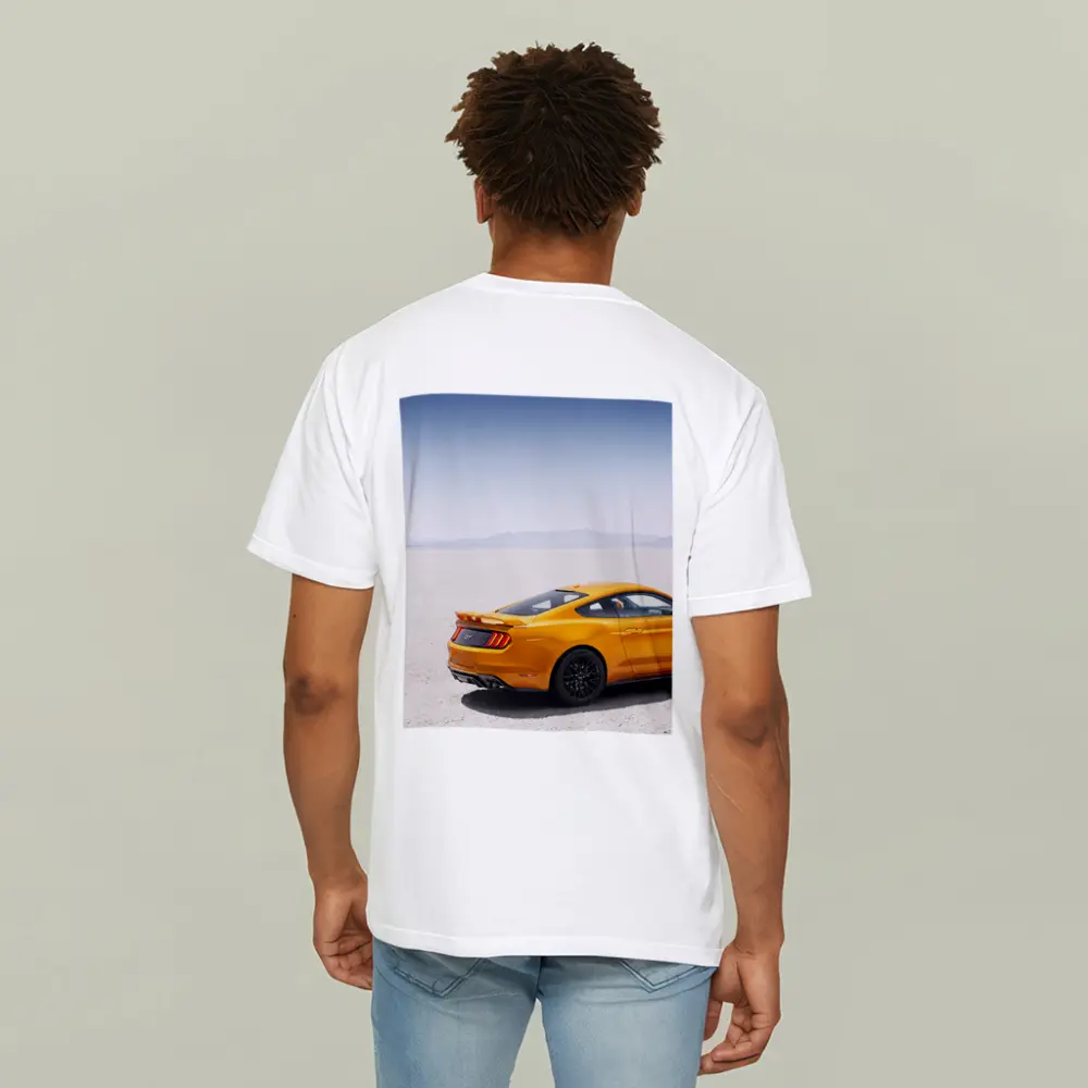 Ford Mustang GT Orange Salt Flats Desert – T-Shirts