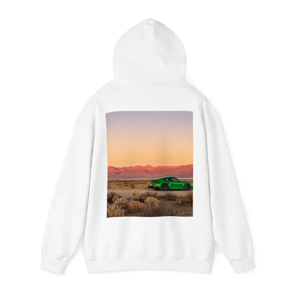 Porsche 911 Green Desert Sunset Mountains – Hoodies