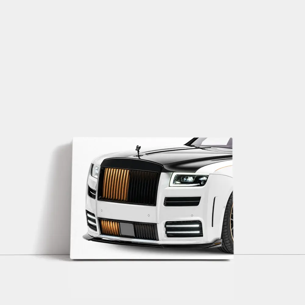 Rolls Royce Ghost White Gold Grille Front – Wall Art
