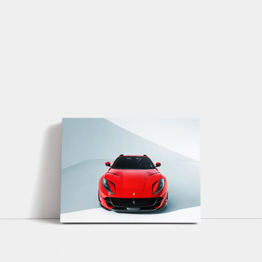 Ferrari 812 Superfast Red Minimal Studio – Wall Art