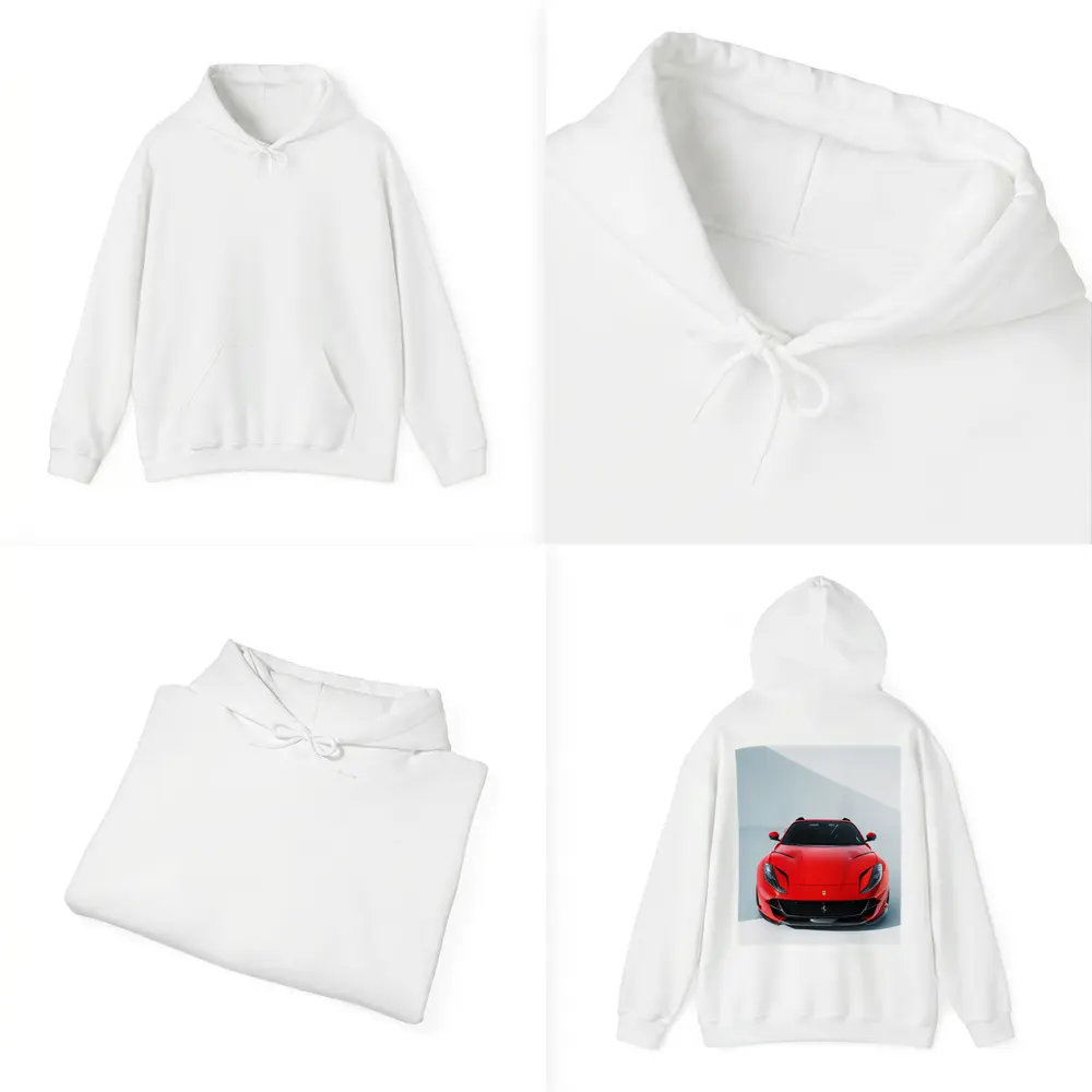 Ferrari 812 Superfast Red Minimal Studio – Hoodies